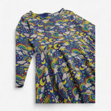 Dress Jersey Long Sleeve Planets Stars and Rainbow