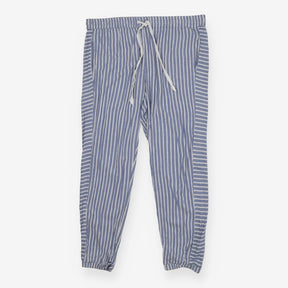 Pyjama Bottoms Cuffed Blue and White Stripe