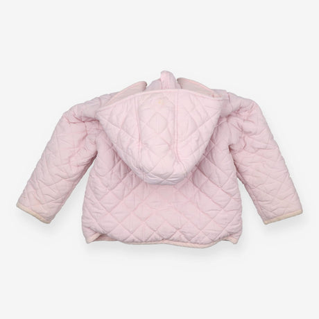 Pink Quilted Hooded Coat - Neck & Neck