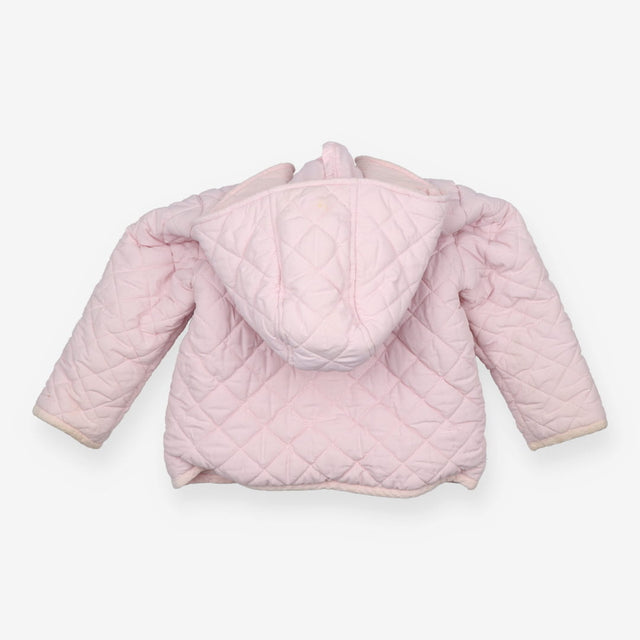 Pink Quilted Hooded Coat - Neck & Neck