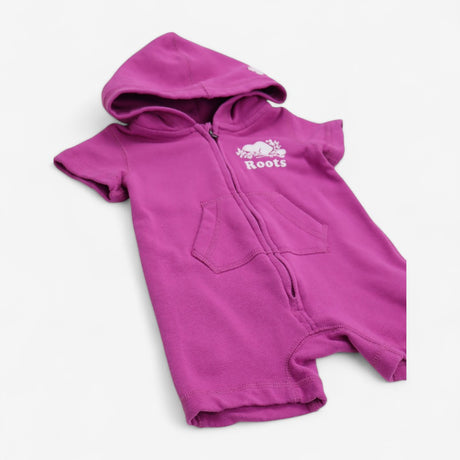 Hooded Shortie Romper Violet