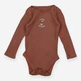 Bodysuit long sleeve ribbed "Happy Explorer"