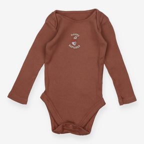 Bodysuit long sleeve ribbed "Happy Explorer"