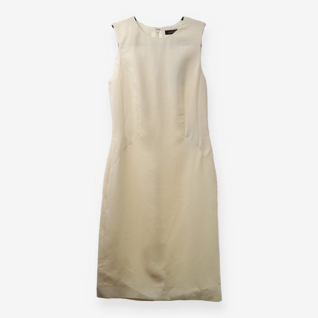 Jaeger Pure New Wool Cream Structured Sleeveless M