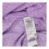 Blouse purple collared polka dot