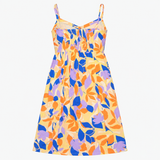 Floral Midi Dress Button Through Strappy Lenzing E
