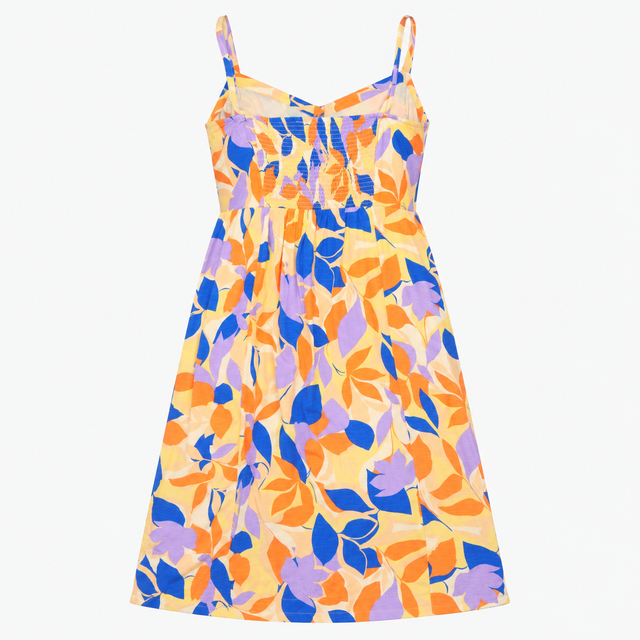 Floral Midi Dress Button Through Strappy Lenzing E