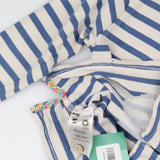 Blue Striped Floral Dog Applique