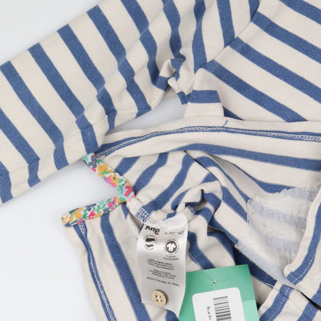 Blue Striped Floral Dog Applique
