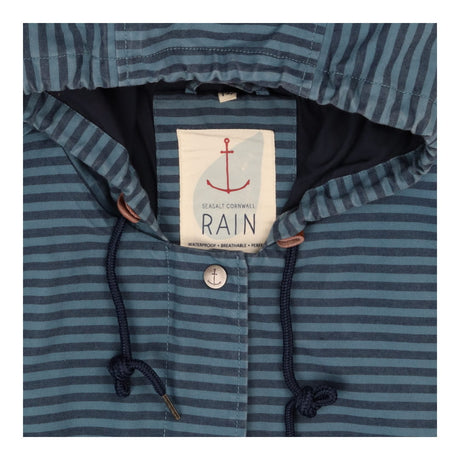 Blue Striped Bowsprit Raincoat | Hooded with Dippe