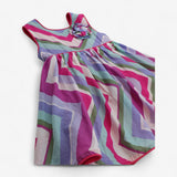 Woven Dress with Chevron Pattern