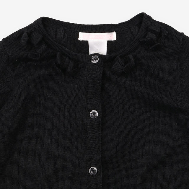 Cardigan black bows sparkly buttons