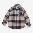Shirt Long Sleeved Brown and Blue Check