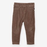 Brown velour ribbed leggings