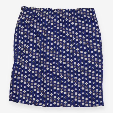 Woven Skirt Blue Floral Print