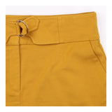 A Line Mini Skirt Mustard Yellow Belted