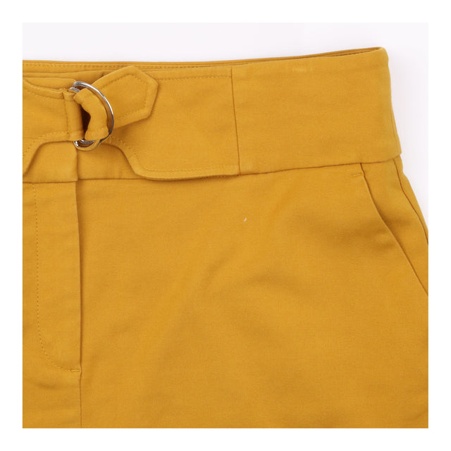 A Line Mini Skirt Mustard Yellow Belted