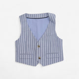 Light blue stripe waistcoat 