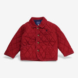 Coat Red Quilted with Cord Collar