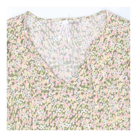 Seraphine Yellow Green Floral Nursing Midi Dress