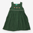 Pinafore cord green toadstools
