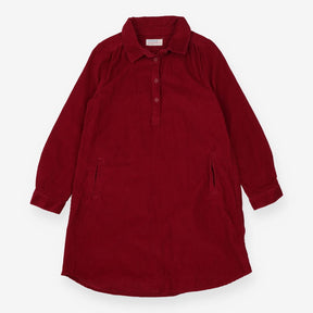 Red Cord Collared Dress
