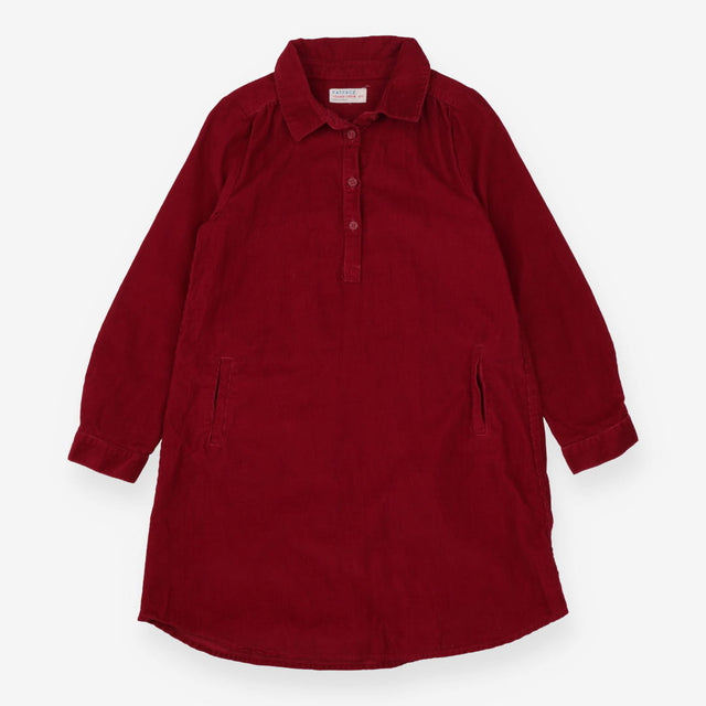 Red Cord Collared Dress