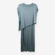 Sleeveless Overlay Maxi Dress blue grey
