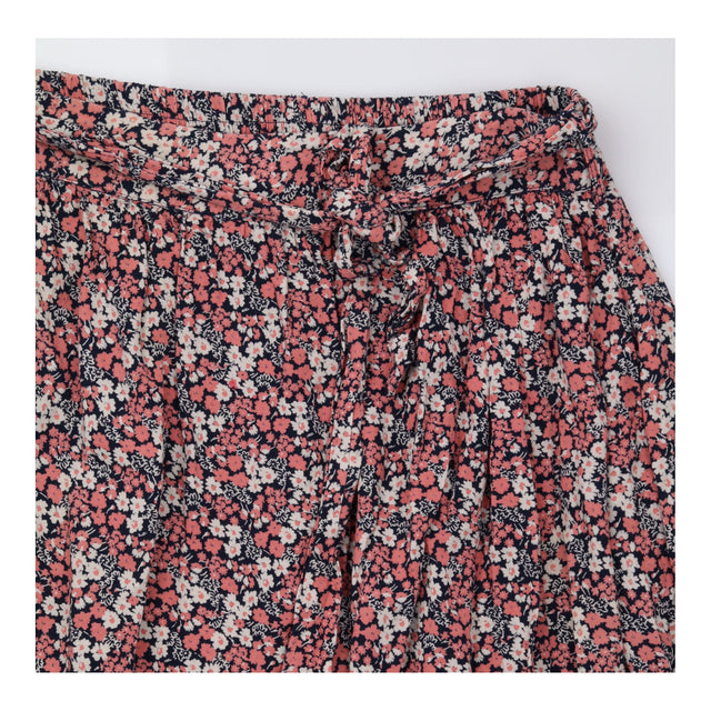 Pink Navy Cream Ditsy Floral 100% Viscose Lined El