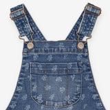 Dungarees blue denim floral print