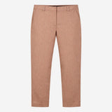 Trousers Stripe Pinstripe Relaxed Straight Leg Hig