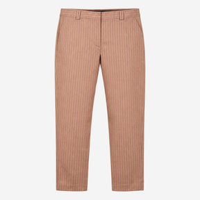 Trousers Stripe Pinstripe Relaxed Straight Leg Hig