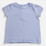 Dress blue daisy with stripe tee 