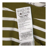 Long‑Sleeve Boxy T‑Shirt, Green & White Stripe