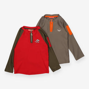 Brown and Red Swim Vests 2 Pack - Sunuva