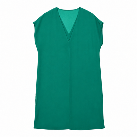 Dress Emerald Green V Neck