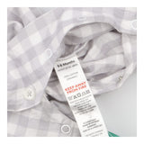 Sleepsuit Grey Check with Teddy in Pocket
