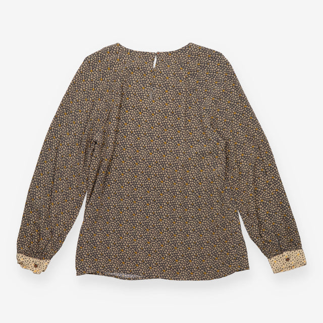 Top Grey Ditsy Floral Long Sleeve