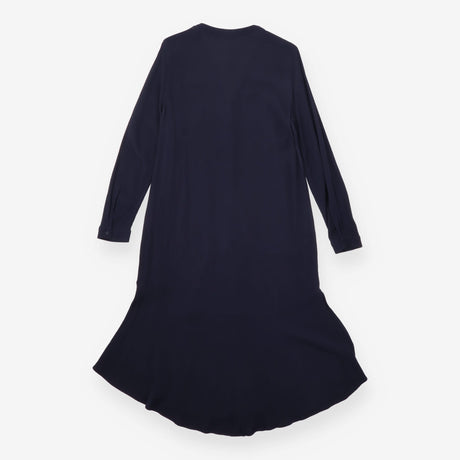Crepe shirt dress navy