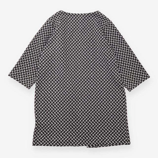 Phase Eight Black White Geometric Textured Open Fr