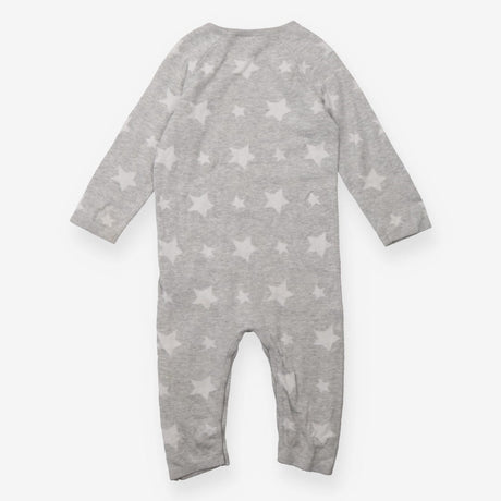 Romper knit grey white stars