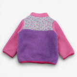 Fleece jacket reversible pink purple unicorn flora