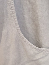 Organic Cotton Linen Midi Dress Sage Green