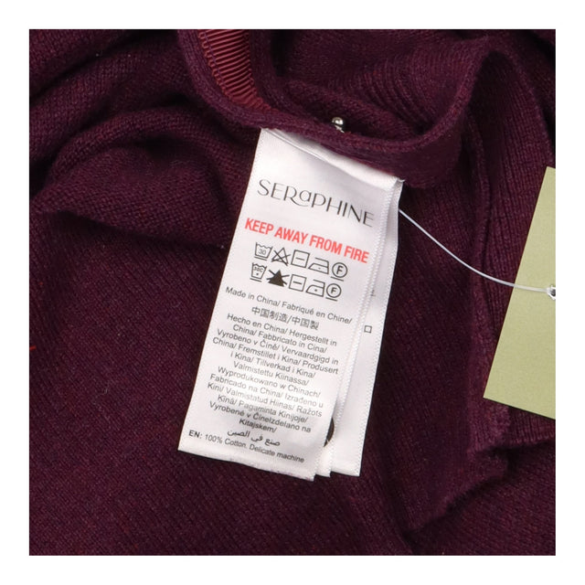 Plum Burgundy 100% Cotton Roll Neck Popper Nursing
