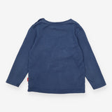 T-shirt long sleeves navy dog in space