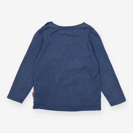 T-shirt long sleeves navy dog in space