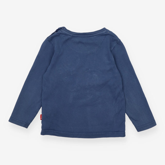 T-shirt long sleeves navy dog in space