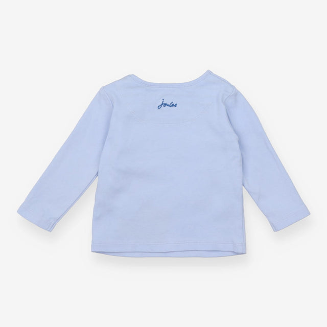 Tee Long Sleeve Blue Letters with Animals