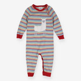 Romper knit stripe llama