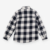 Shirt Flannel Tartan Check Black and White